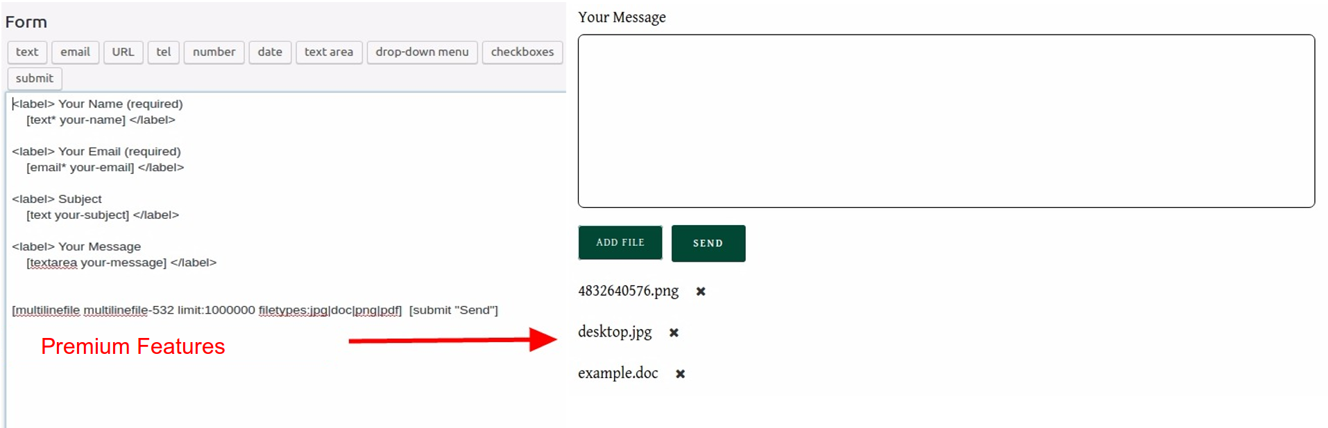 Change placement of files list - Premium Feature