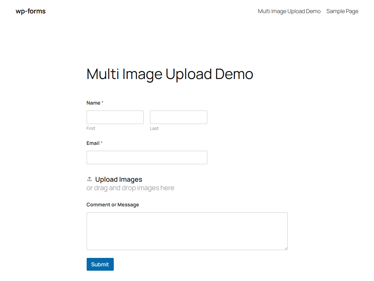Multimage – Image Uploads for WPForms
