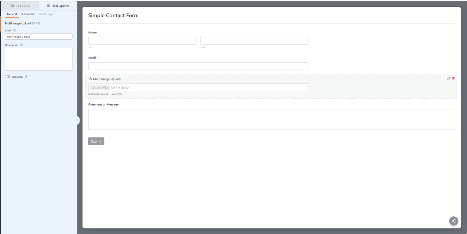 Multimage – Image Uploads for WPForms