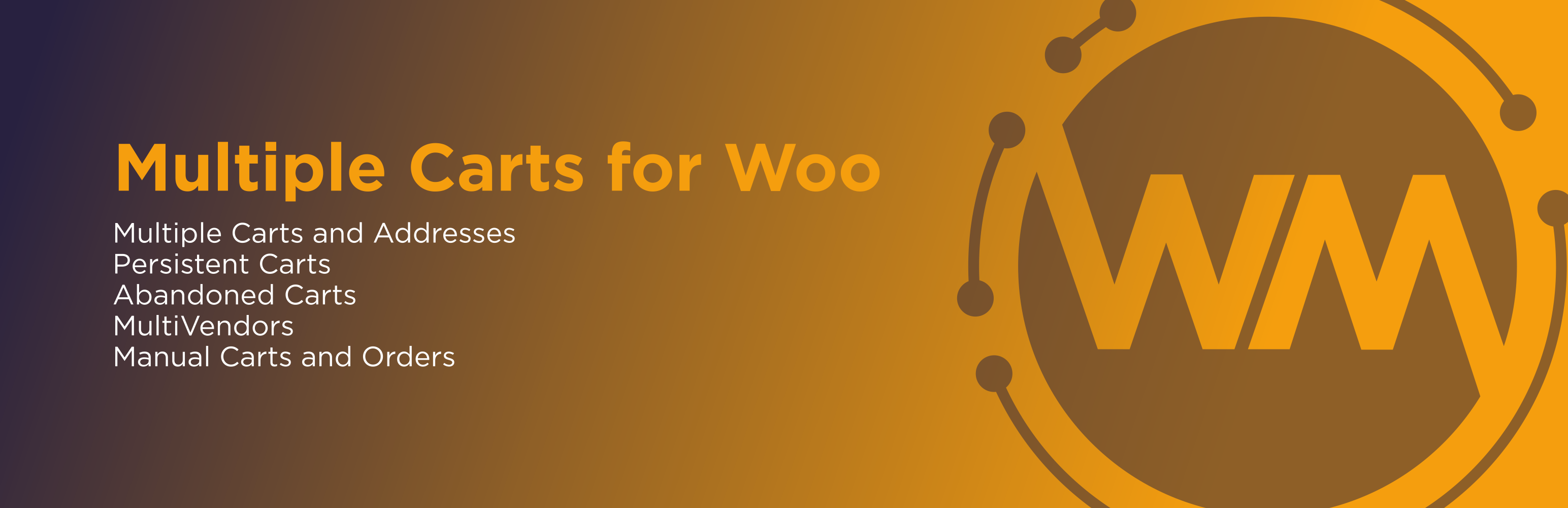 WordPress 外掛 Multiple Carts, Persistent Carts, Abandoned Carts, MultiVendors for Woo – Free by WP Masters 的封面圖片。