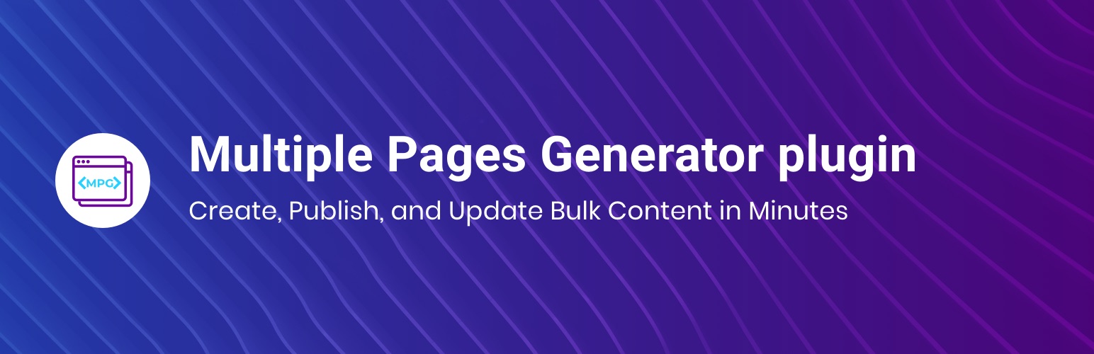 Product image for Multiple Page Generator Plugin – MPG.