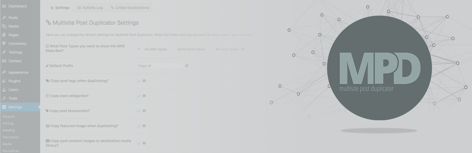 WordPress 外掛 Multisite Post Duplicator 的封面圖片。