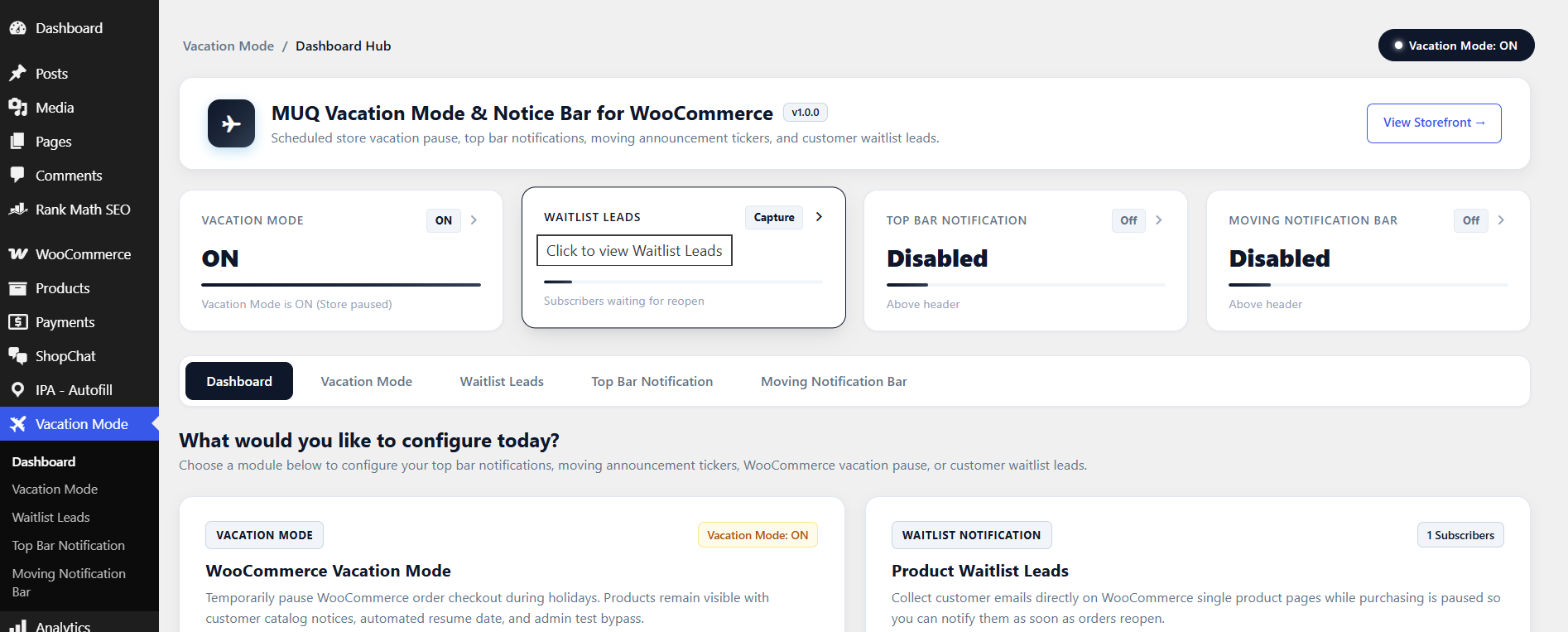 Dashboard Hub with intuitive action boxes for non-technical users.