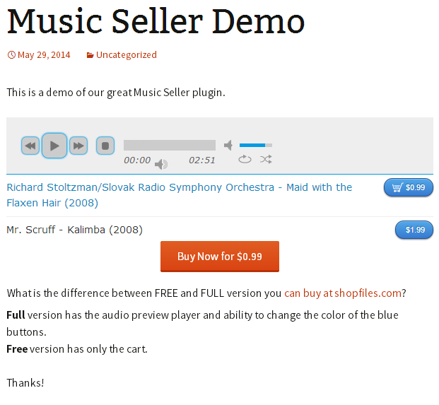 How it looks on your website, in pro version you can also change the button colors.