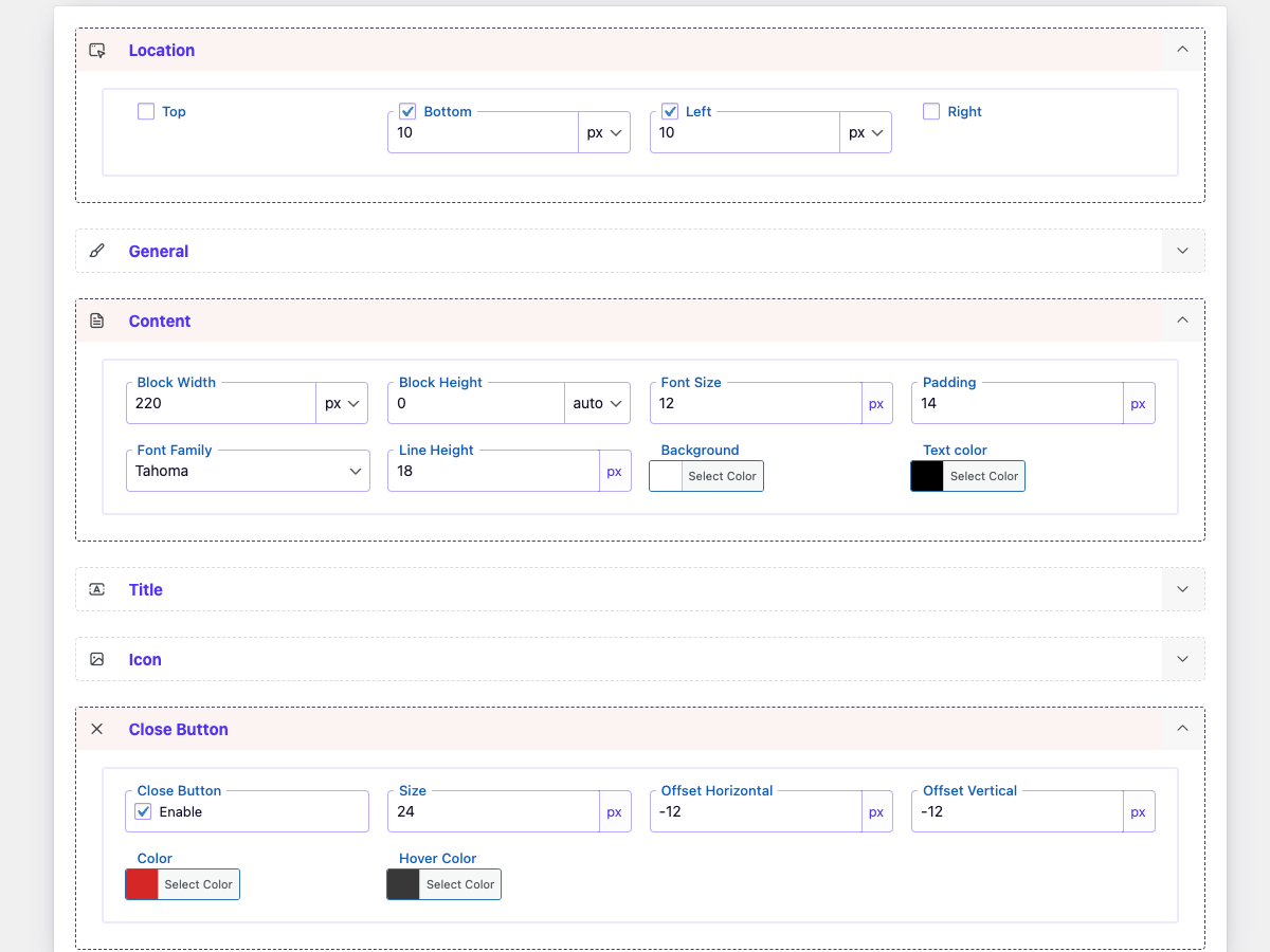 Plugin style.