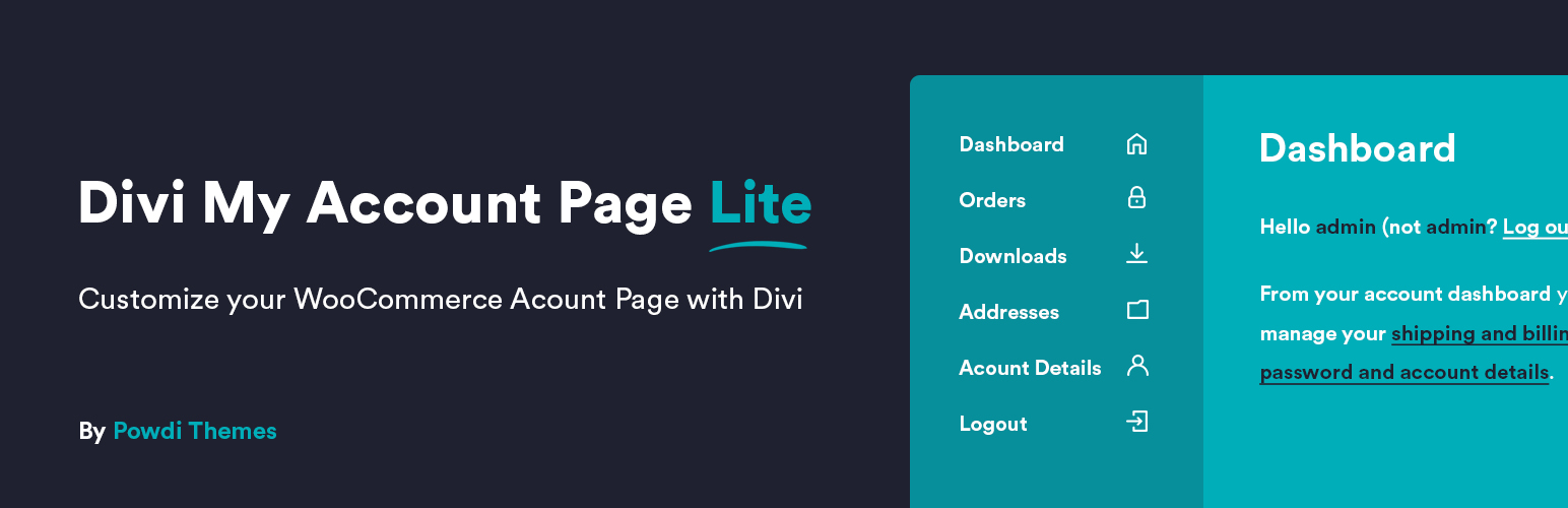 My Account Page Lite for Divi