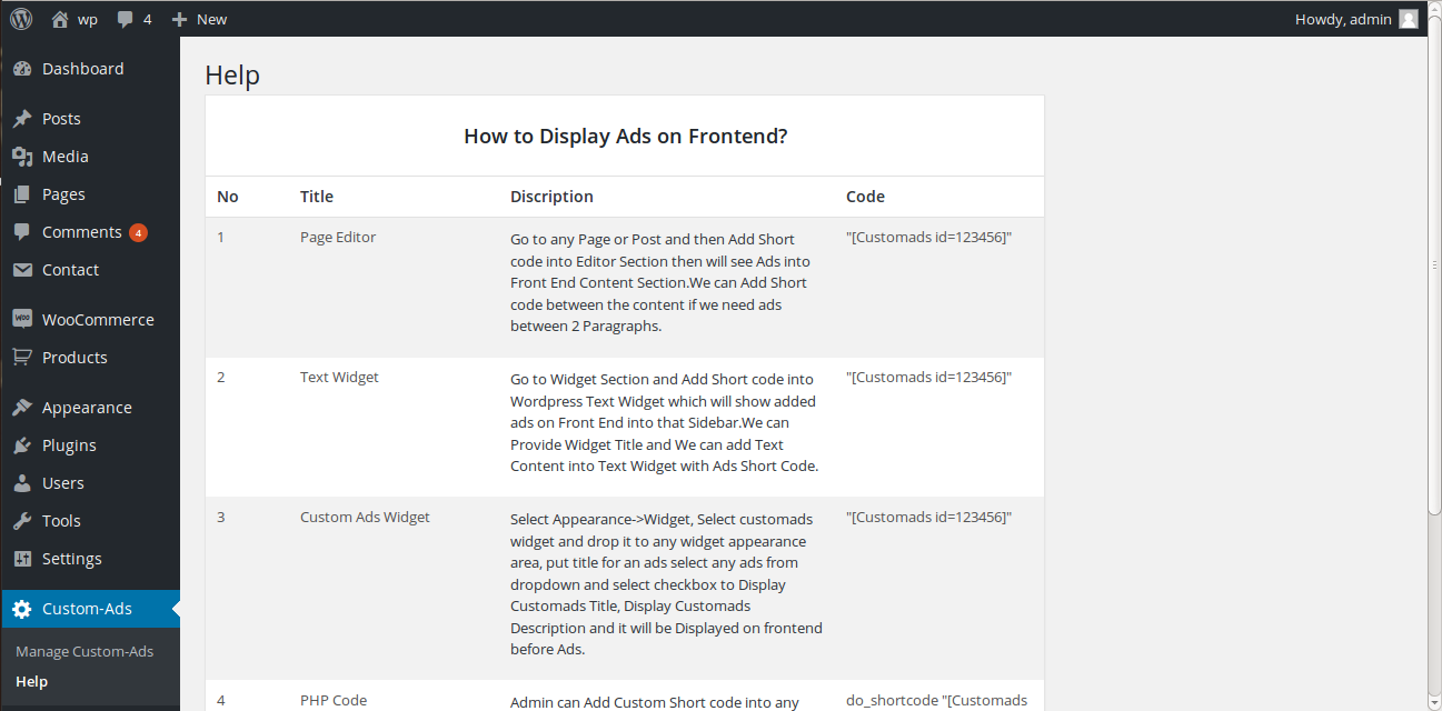 Manage Ads Display