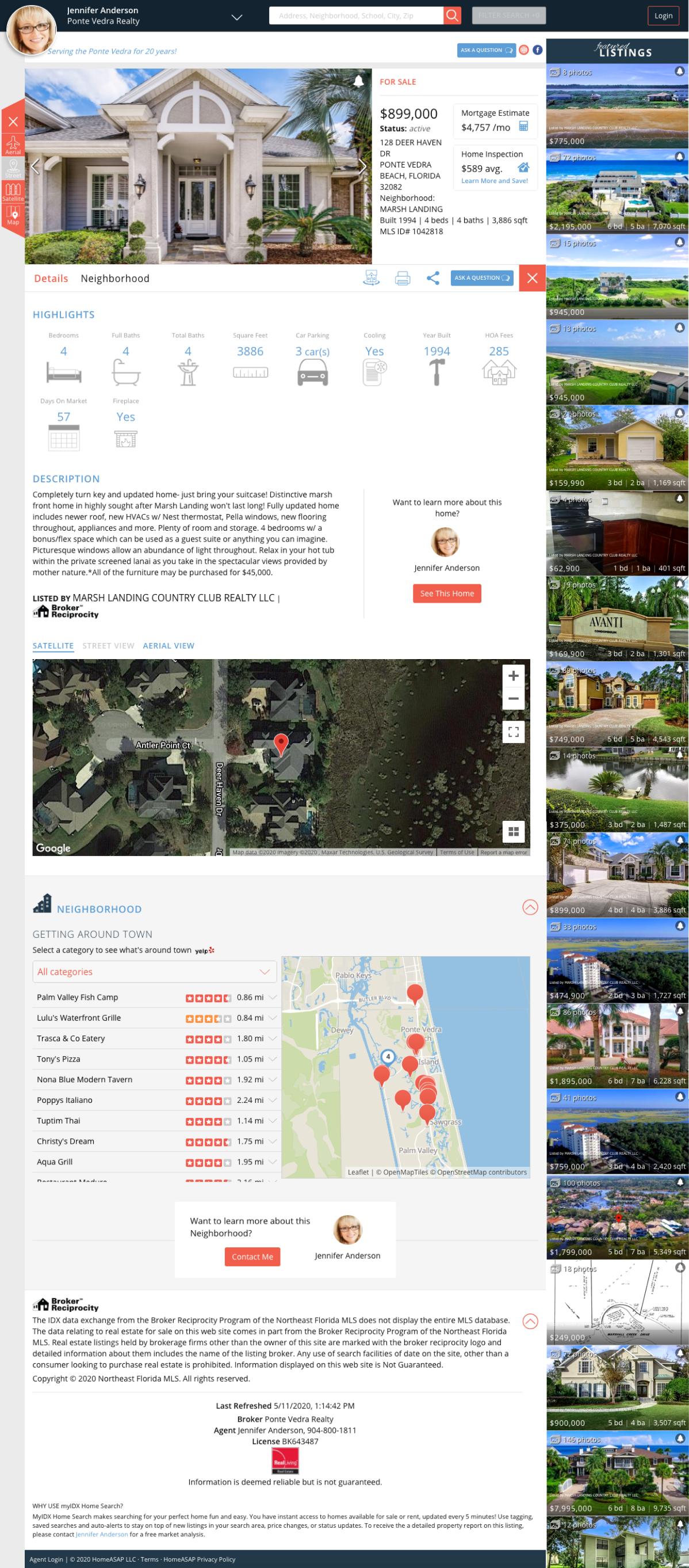 Example home listing page.