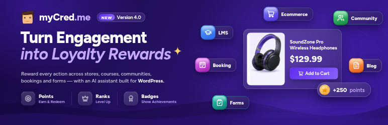 Points Management System For Gamification, Ranks, Badges, and Loyalty Rewards Program &ndash; myCred