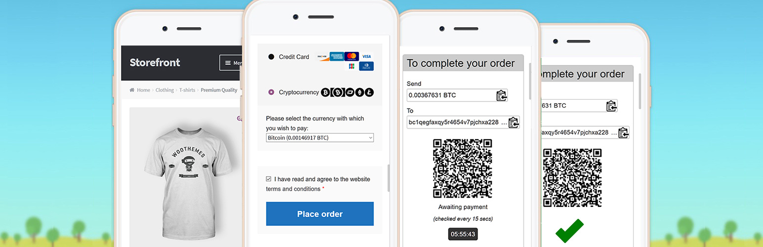 Product image for MyCryptoCheckout – Bitcoin, Ethereum, and 175+ altcoins for WooCommerce.