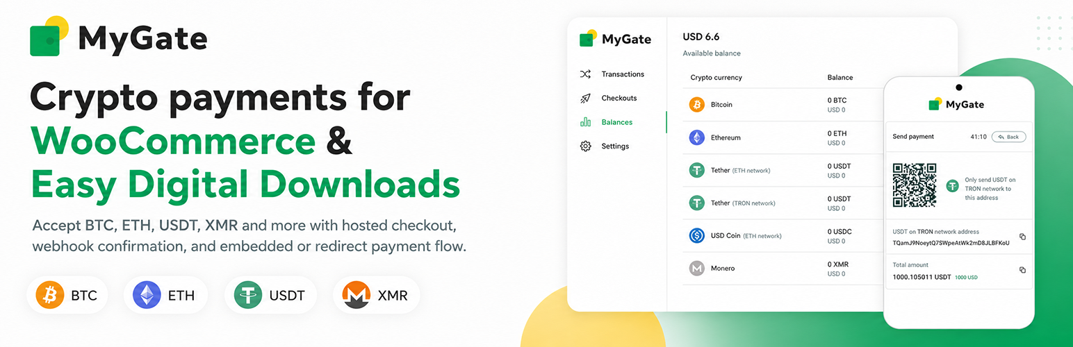 MyGate Crypto Payment Gateway
