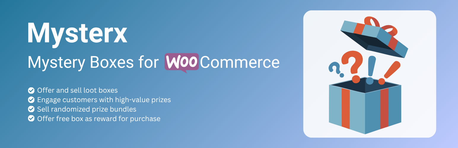 WordPress 外掛 Mysterx – Mystery Boxes for WooCommerce 的封面圖片