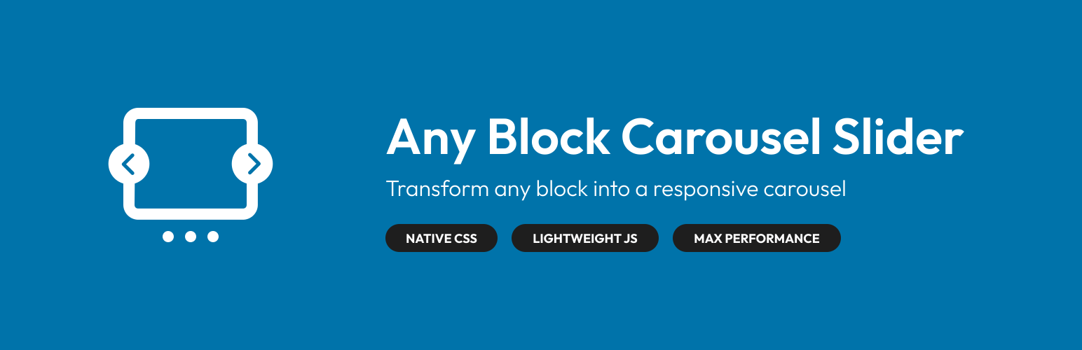 WordPress 外掛 Any Block Carousel Slider 的封面圖片