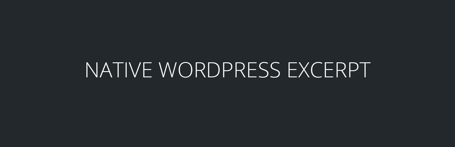 Native WP Excerpt
