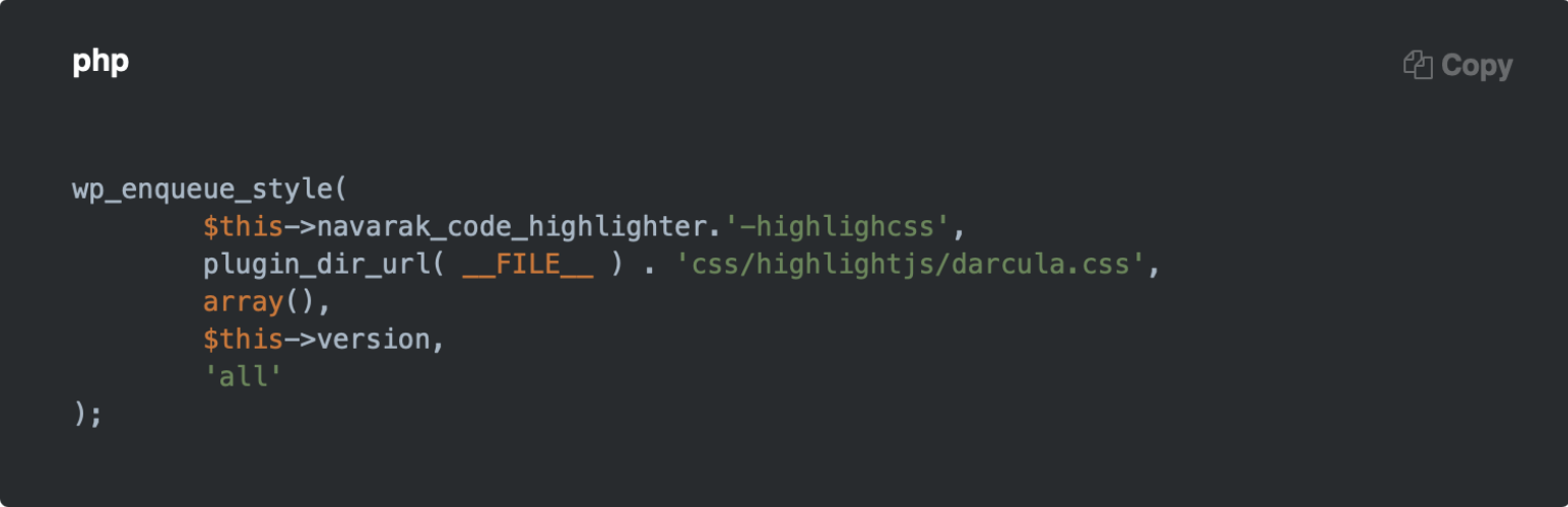 Navarak Code Highlighter