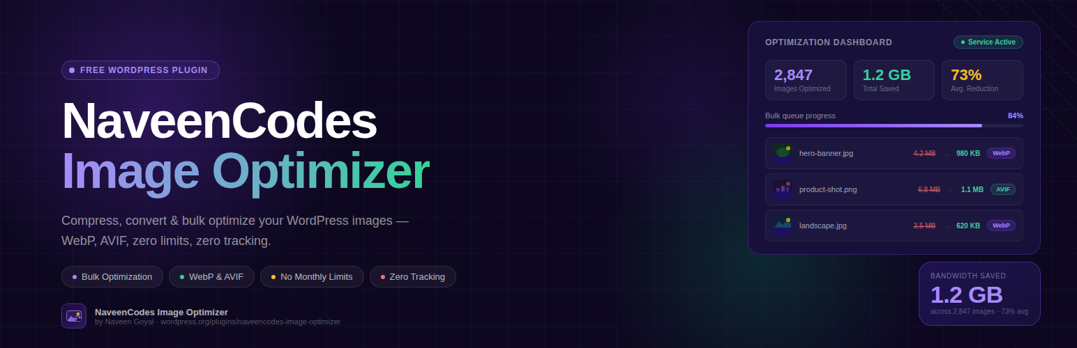 WordPress 外掛 NaveenCodes Image Optimizer 的封面圖片
