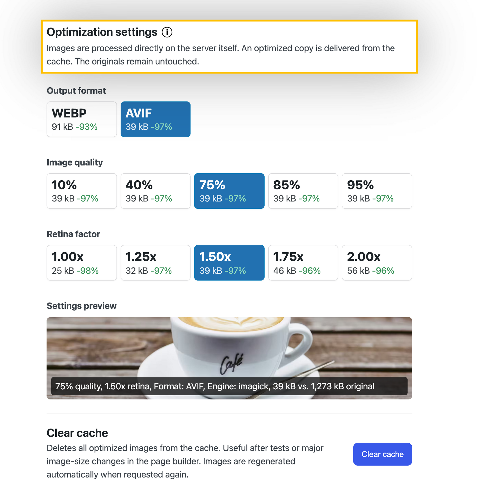 neo Optimize Optimize images directly on your own server, without external dependencies, free of charge and privacy-compliant