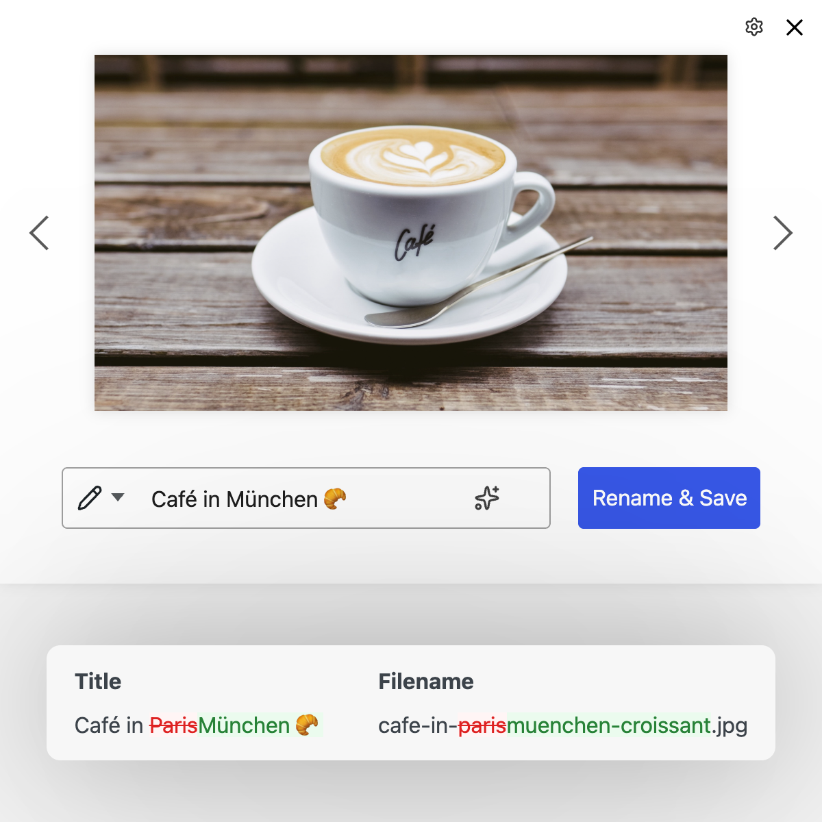 neo Rename - Rename images and videos with automatically generated filenames, titles and slugs based on entered terms