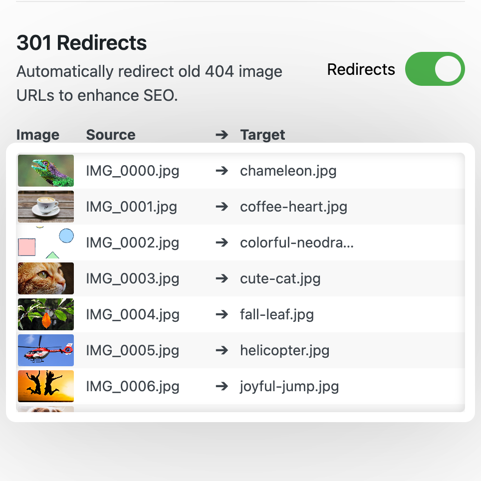 neo Rename - Automatically created 301 redirects for SEO-friendly renaming of media and a button for the undo function