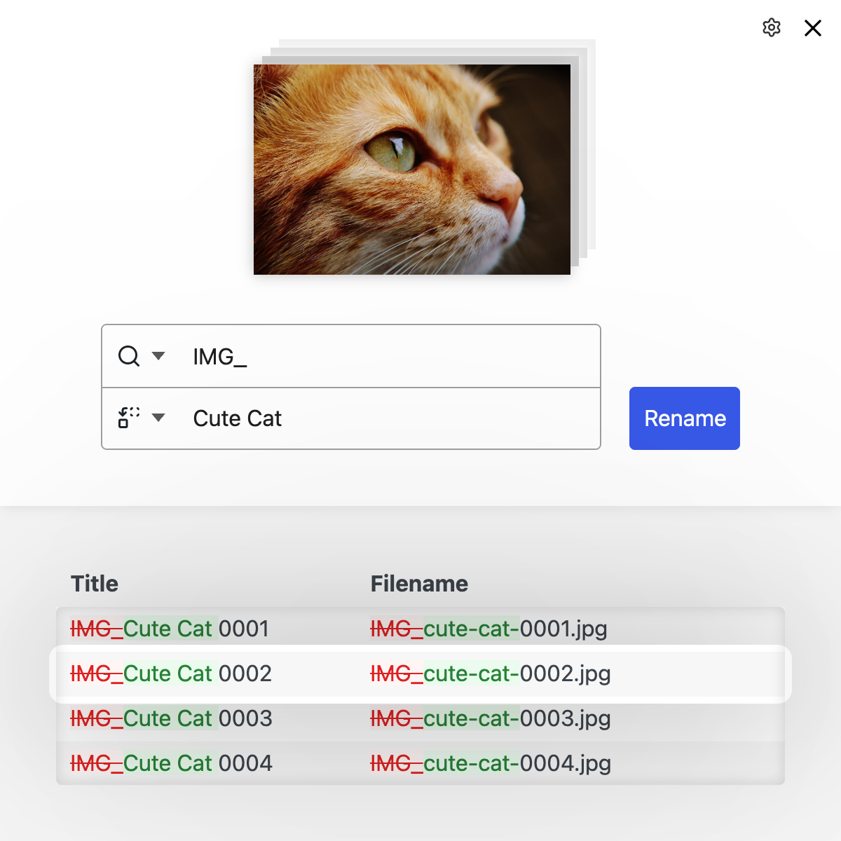neo Rename - Bulk processing with search-replace function with Bulk, Batch & Regex plus diff preview to track changes