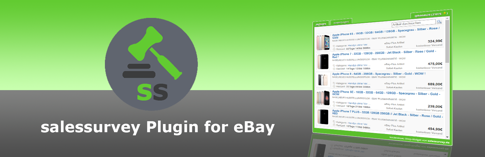salessurvey.de ebay Auktions Plugin