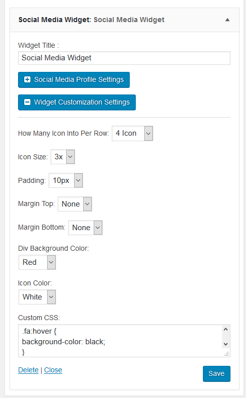 Widget Design & Effect Options