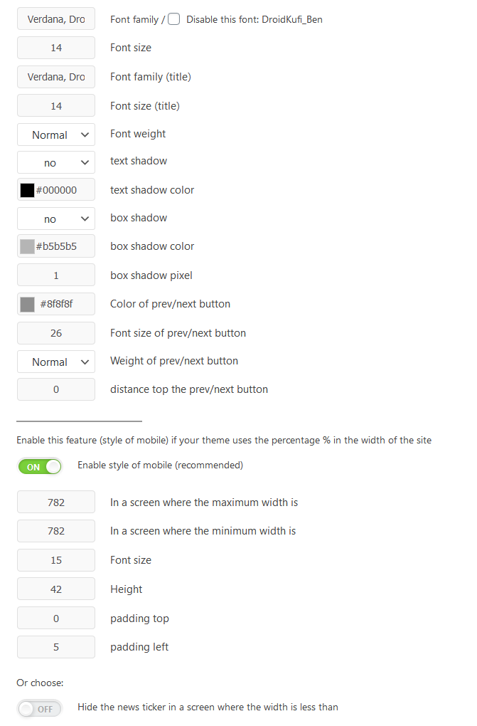 Options page admin panel-6