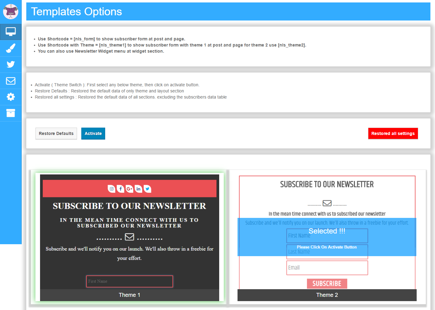 Newsletter Subscription Form &#8211; User Subscriptions Form, Capture Email