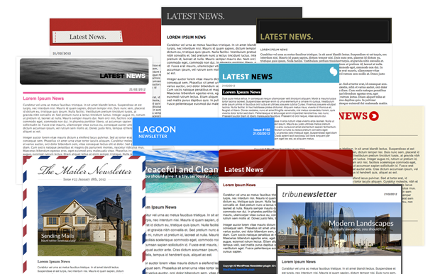 Premade newsletter themes included