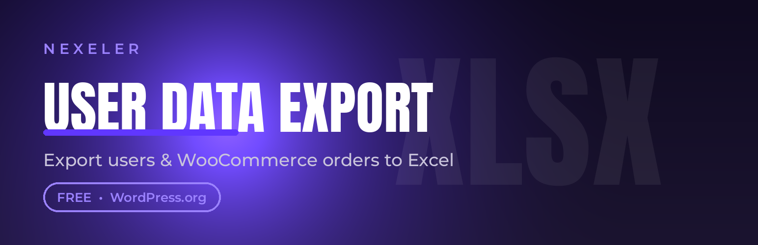 WordPress 外掛 Nexeler User Data Export 的封面圖片