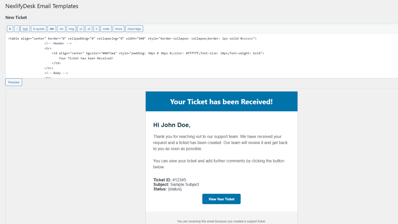 Email Template Editor - Customize all notification emails with dynamic placeholders
