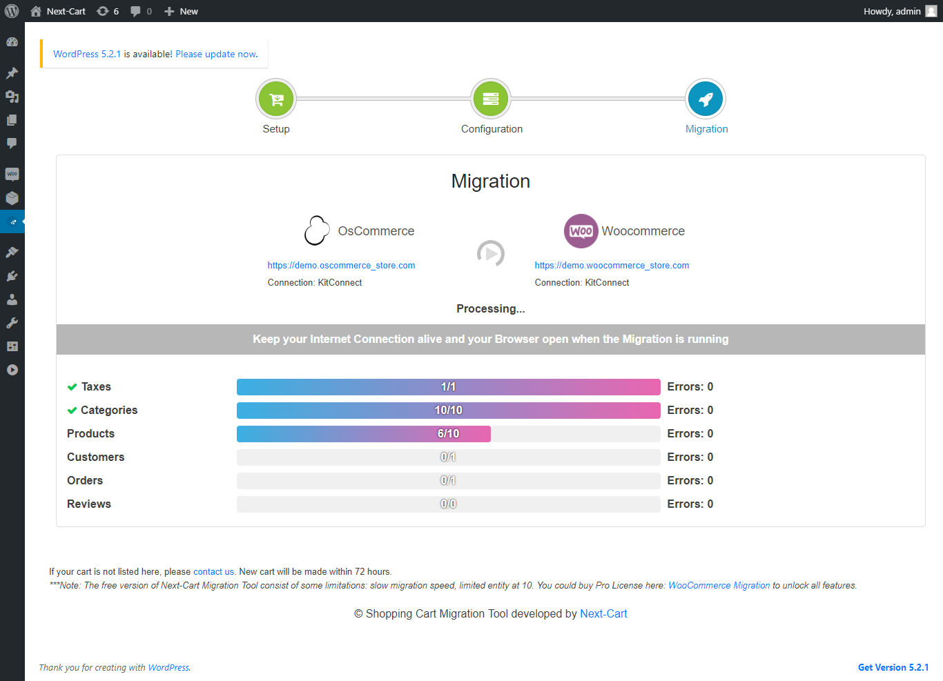 Processing Migration