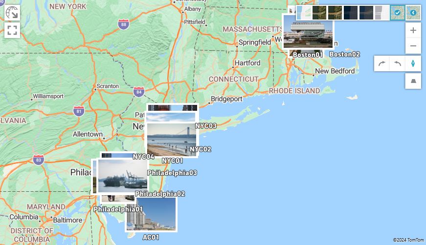 <p>Rectangular thumbnails with border in portrait or landscape orientation. Terra map style.</p>
