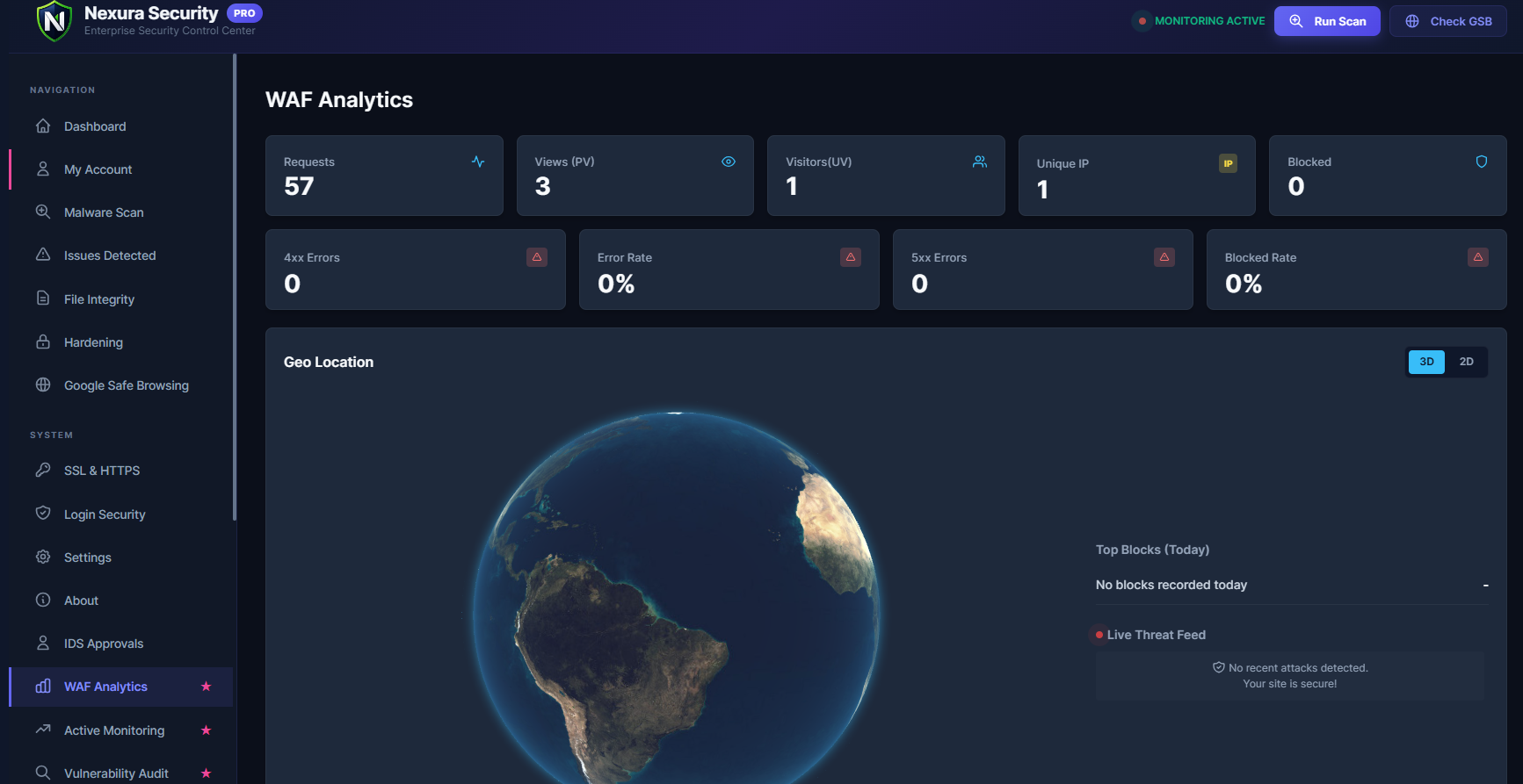 Login Protection — Brute-force protection settings with configurable lockout rules.