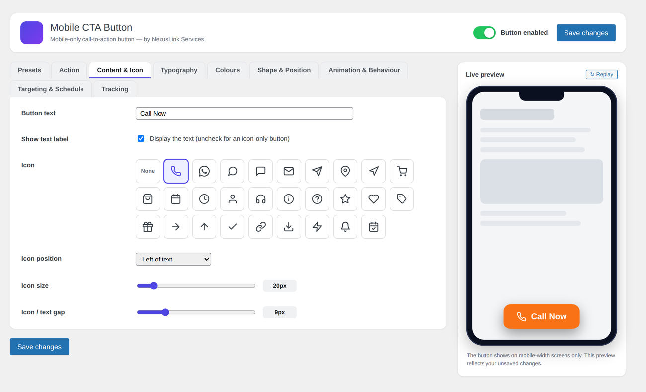 The built-in icon library.