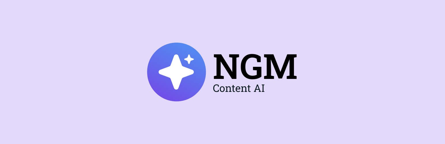 WordPress 外掛 NGM Content AI 的封面圖片。