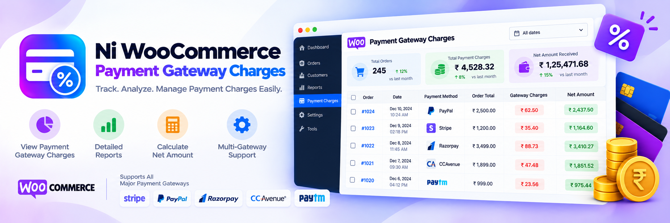 Ni WooCommerce Payment Gateway Charges preview