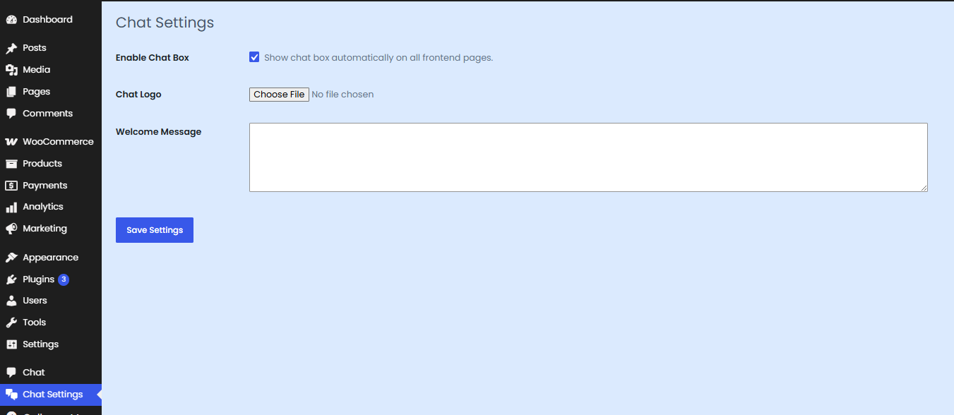 The frontend chat widget.