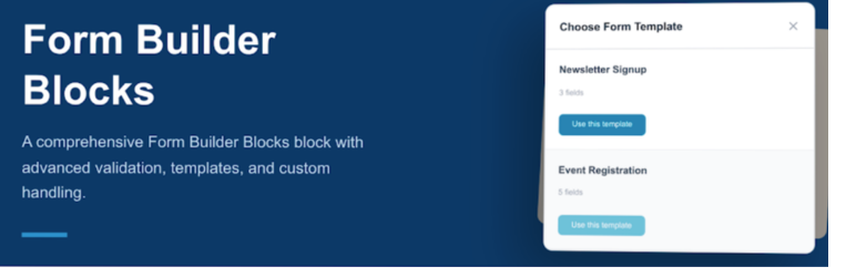 WordPress 外掛 Form Builder Blocks 的封面圖片。
