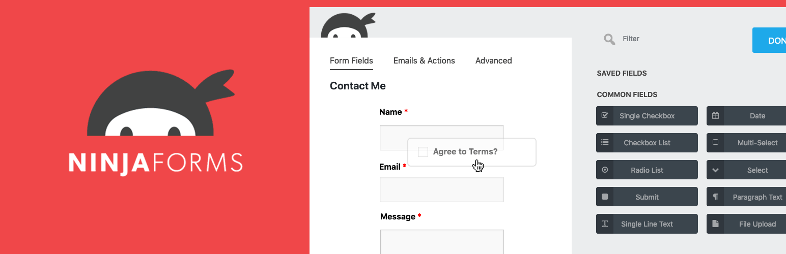 Product image for Ninja Forms Contact Form – The Drag and Drop Form Builder for WordPress.