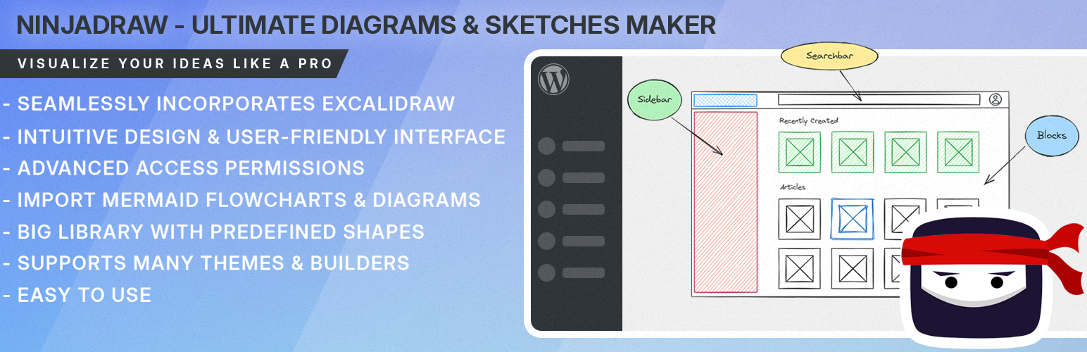 NinjaDraw – Create Diagrams, Sketches & Visual Workflows