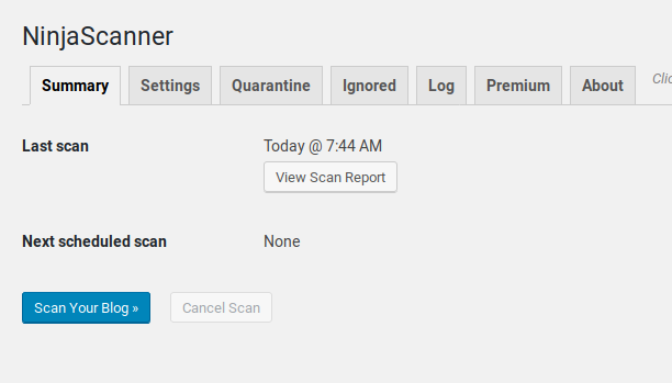 NinjaScanner &#8211; Virus &amp; Malware scan