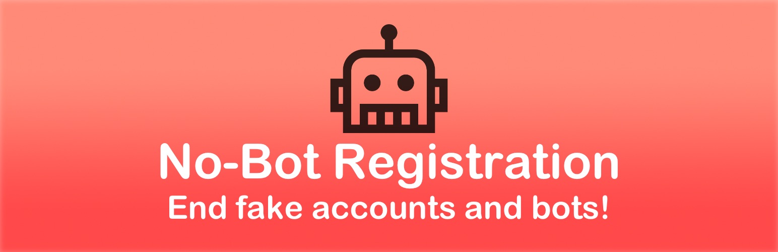 WordPress 外掛 No-Bot Registration 的封面圖片。