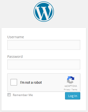 CAPTCHA in action at login form