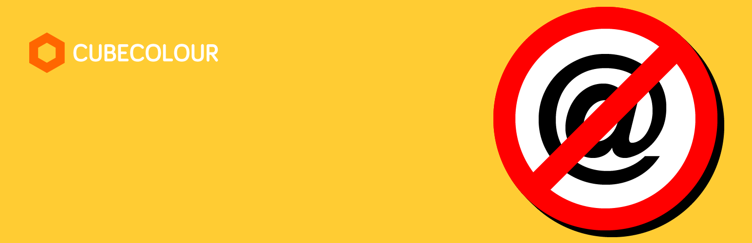 WordPress 外掛 No Login by Email Address 的封面圖片。