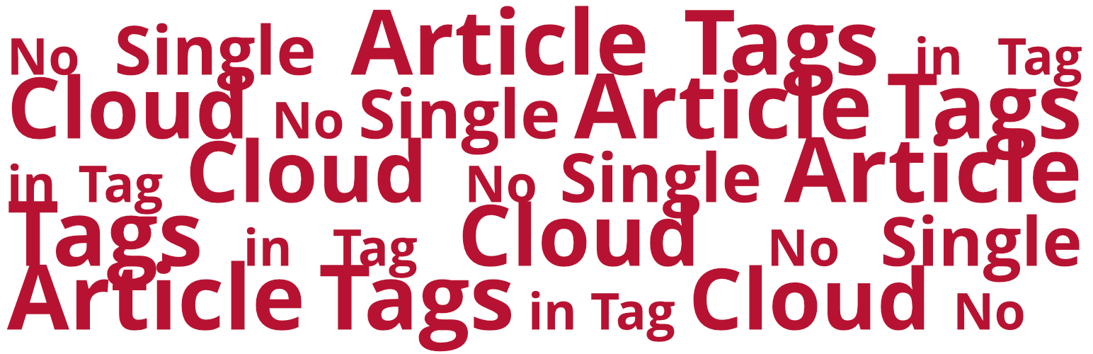 No Single Article Tags in Tag Cloud