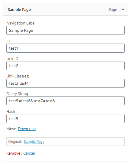 Nav menu item custom fields