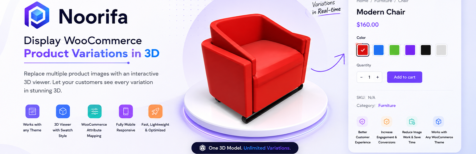 Noorifa – Display WooCommerce Product Variations in 3D