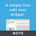 Note &#8211; A live edit text widget Icon