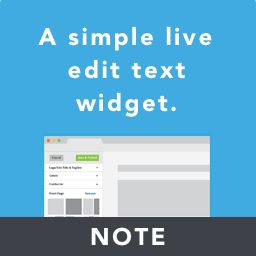 Note – A live edit text widget logo
